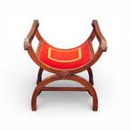 Stoel - Hout, Fluweel, Mahonie - Jamuga Goudborduursel