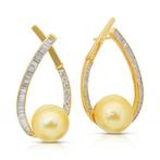 Oorbellen - 18 karaat Geel goud - 22.29ct. tw. Parel -, Nieuw