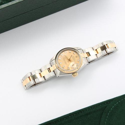 Rolex Lady-Datejust 26 69173 uit 1990, Sieraden, Tassen en Uiterlijk, Horloges | Dames, Polshorloge, Gebruikt, Rolex, Verzenden