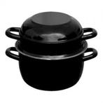 Mosselpan - 3 liter - Ge&amp;#235;mailleerd - Zwart - Hendi, Verzenden, Nieuw in verpakking