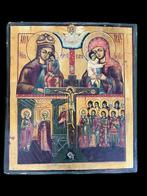 Icoon - Kruisiging van Christus, Moeder Gods - Hout