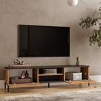 [en.casa] Tv-meubel Lempäälä 160x35x39cm eiken rustiek en an, Huis en Inrichting, Kasten | Televisiemeubels, Verzenden, Nieuw