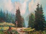 A. J. Dembinski (XX) - Hochgebirgslandschaft in, Antiek en Kunst