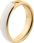 Melano Twisted Tracy resin ring - dames - goldplated + white, Sieraden, Tassen en Uiterlijk, Ringen, Verzenden, Nieuw