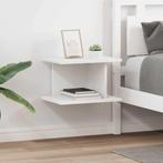vidaXL Nachtkastje 2 pcs Wit 40 x 30 x 25 cm Bewerkt hout, Minder dan 45 cm, Verzenden, Nieuw, Minder dan 55 cm