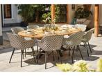 Hartman Delphine Dining Tuinstoel - Zwart/Wit Wicker, Tuin en Terras, Tuinsets en Loungesets, Verzenden, Nieuw