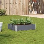 vidaXL Plantenbak 80x60 cm massief grenenhout grijs, Verzenden, Nieuw, Hout