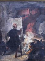 Antonio Puccinelli (1822-1897) - Lo studio del pittore, Antiek en Kunst