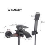 Badkraan Zwart Plat | Messing | Scherpe Prijs | OP=OP, Ophalen of Verzenden, Nieuw, Koper, Bad