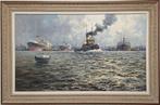 Marinus de Jongere (1912-1977) - Harbour View of Rotterdam, Antiek en Kunst, Kunst | Schilderijen | Klassiek