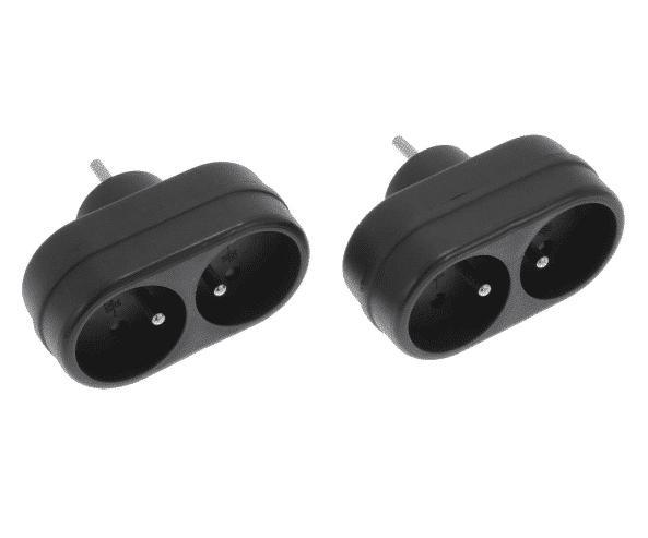 Exin Verdeelstekker domino - Voor 2 Stekkers - 2 Stuks -, Zakelijke goederen, Kantoor en Winkelinrichting | Kantoorartikelen, Ophalen of Verzenden