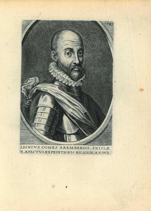 Portrait of Jean de Ligne, Duke of Arenberg, Antiek en Kunst, Kunst | Etsen en Gravures