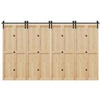 vidaXL Doos met onderdelen voor schuifdeur 366 cm staal, Doe-het-zelf en Verbouw, IJzerwaren en Bevestigingsmiddelen, Verzenden