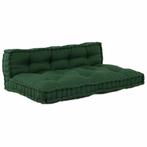 vidaXL Pallet Sofa Kussen 2 pcs Groen Stof, Huis en Inrichting, Verzenden, Nieuw, Groen