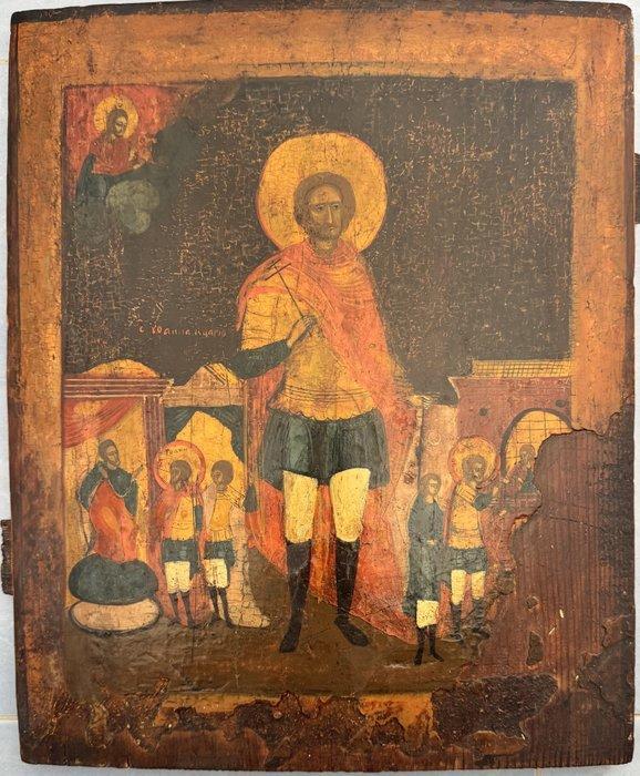 Icoon - San Juan el Soldado - Hout, Antiek en Kunst, Kunst | Niet-Westerse kunst