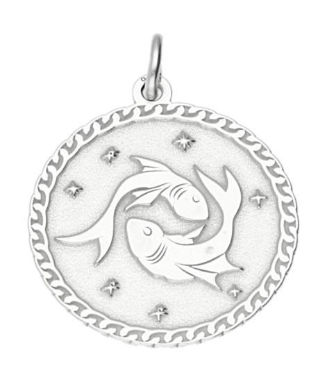 Zilveren Sterrenbeeld vissen rond kettinghanger, Sieraden, Tassen en Uiterlijk, Kettinghangers, Verzenden