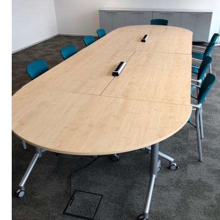 (MDK-104991) Kwadrant verrijdbare klaptafel, nieuw, Huis en Inrichting, Bureaus, Nieuw, Ophalen of Verzenden