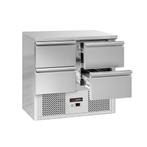 GGM Gastro | Koelwerkbank ECO - 900x700mm - met 4 laden |, Verzenden, Nieuw in verpakking, RVS Meubilair
