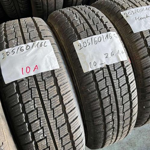 2 x Hankook 205-65-16 C Winterbanden 10mm, Auto-onderdelen, Banden en Velgen, 16 inch, Winterbanden, 205 mm, Bestelwagen, Gebruikt