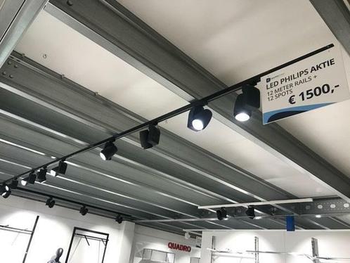 LED Philips aktie 12 meter rails + 12 spots, Huis en Inrichting, Lampen | Spots, Plafondspot of Wandspot, Nieuw, Kunststof, Ophalen of Verzenden
