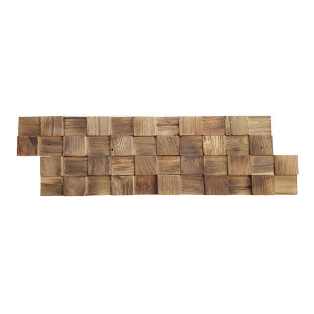 Houtstrips 3D Teakhout Madelo 50x18cm, Doe-het-zelf en Verbouw, Hout en Planken