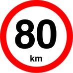 Snelheidssticker Nederland 240 mm - 80 km, Verzenden