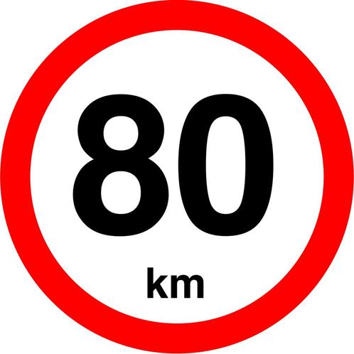 Snelheidssticker Nederland 240 mm - 80 km, Zakelijke goederen, Kantoor en Winkelinrichting | Magazijn, Stelling en Opslag, Verzenden