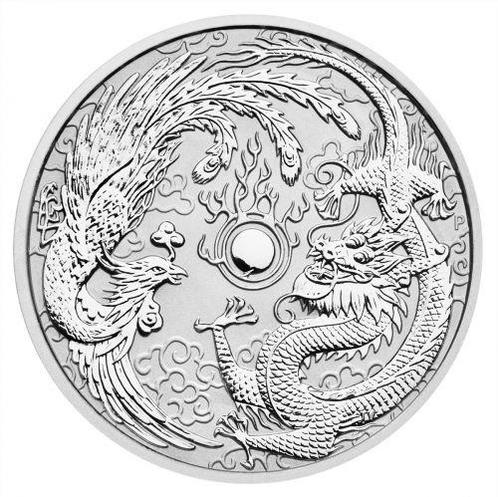 Dragon and Phoenix 1 oz 2017 Mint Fault !, Postzegels en Munten, Munten | Oceanië, Losse munt, Zilver, Verzenden