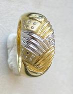 Ring - 14 karaat Geel goud - 0.15ct. tw. Diamant, Sieraden, Tassen en Uiterlijk, Ringen, Nieuw