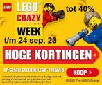 LEGO CRAZY Week met Hoge kortingen tot wel 40% t/m 24 Okt 23