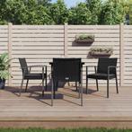 vidaXL 5-delige Tuinset met kussens poly rattan en staal, Tuin en Terras, 4 zitplaatsen, Nieuw, Tuinset, Verzenden