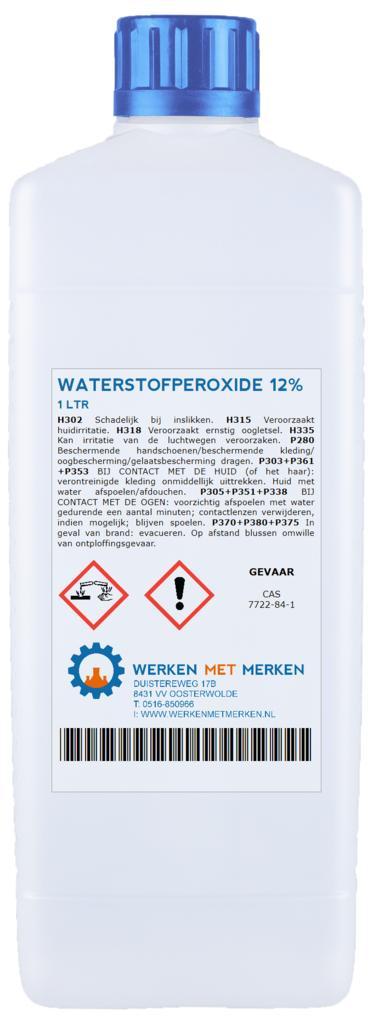 Wmm Chemie Waterstofperoxide 12 1 liter, Doe-het-zelf en Verbouw, Overige Doe-het-zelf en Verbouw, Nieuw, Verzenden