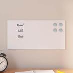 vidaXL Magneetbord voor aan de wand 40x20 cm gehard glas wit, Verzenden, Nieuw in verpakking