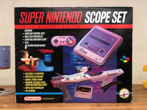 Super Nintendo Starter Pack - Scope Set [Complete], Spelcomputers en Games, Spelcomputers | Nintendo Super NES, Zo goed als nieuw