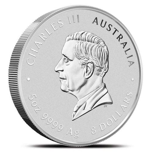 Australië. 2025 5 oz $8 AUD Australian Silver Lunar Year of, Postzegels en Munten, Edelmetalen en Baren