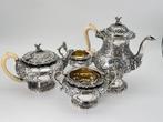 Koffieservies (4) - .925 zilver - Zilveren koffie spel 925, Antiek en Kunst