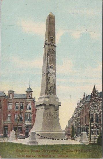 S GRAVENHAGE - Koningin Emma Monument, Verzamelen, Ansichtkaarten | Nederland, Verzenden