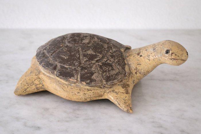 Lokeend - Rara Antica Grande Tartaruga in legno intagliato –, Antiek en Kunst, Curiosa en Brocante