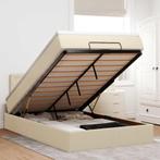 vidaXL Bed poef met matras en LEDs 120x190 cm stof, Verzenden, Nieuw, 190 cm of minder, Twijfelaar