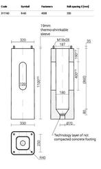betonsokkel rosa B-60 M18 250x250mm voor lantaarnpaal en cam, Verzenden