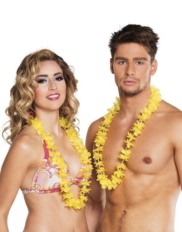 Hawaii Slinger Geel, Kleding | Dames, Carnavalskleding en Feestkleding, Verzenden