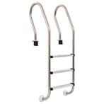 vidaXL Zwembadladder met 3 sporten 120 cm roestvrij staal, Tuin en Terras, Verzenden, Nieuw
