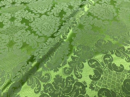 De Betovering van Groen: Damaststof voor Luxe Bekleding –, Antiek en Kunst, Antiek | Kleden en Textiel