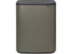Brabantia Bo Touch Bin Prullenbak - 60 liter - Platinum, Verzenden, Zo goed als nieuw