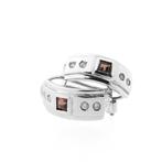 Witgouden oorstekers met zirconia diamanten 0,08 ct., Sieraden, Tassen en Uiterlijk, Oorbellen, Gebruikt, Overige kleuren, Ophalen of Verzenden