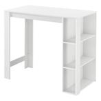 Bartafel Danderyd met 3 planken 120x60x105,5 cm wit [en.casa, Huis en Inrichting, Tafels | Eettafels, Verzenden, Nieuw