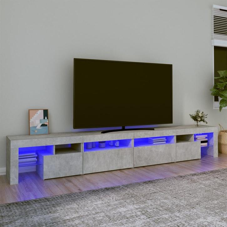 vidaXL Tv-meubel met LED-verlichting 260x36,5x40 cm, Huis en Inrichting, Kasten | Televisiemeubels, 25 tot 50 cm, Nieuw, Overige houtsoorten