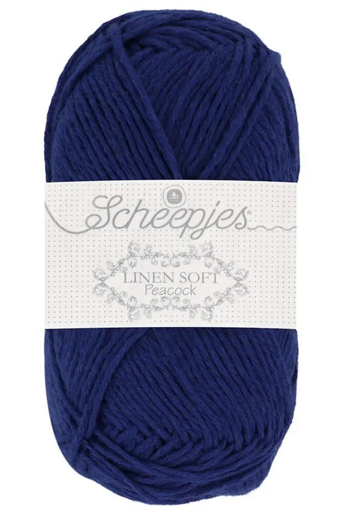 Scheepjes Linen Soft - 611 kobaltblauw - Linnen/Katoen Gar, Hobby en Vrije tijd, Breien en Haken, Ophalen of Verzenden