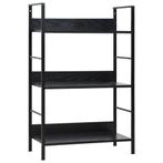 Boekenkast 3 Schappen Zwart | Tweedekansje | OP=OP! Ruim Op, Met plank(en), Nieuw, Minder dan 100 cm, Industrieel
