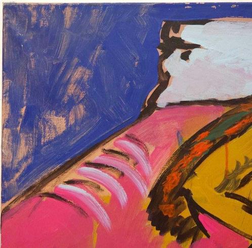 Escuela expresionista (XX) - Desnudo en rosa, Antiek en Kunst, Kunst | Schilderijen | Klassiek